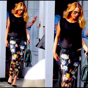 Mother Looker floral Jeans NWOT sz 31 Blake Lively